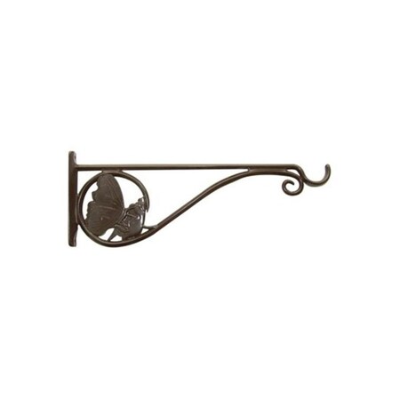 Dare2Decor 15 in. Butterfly Hanging Plant Bracket Brown Aluminum DA3242007